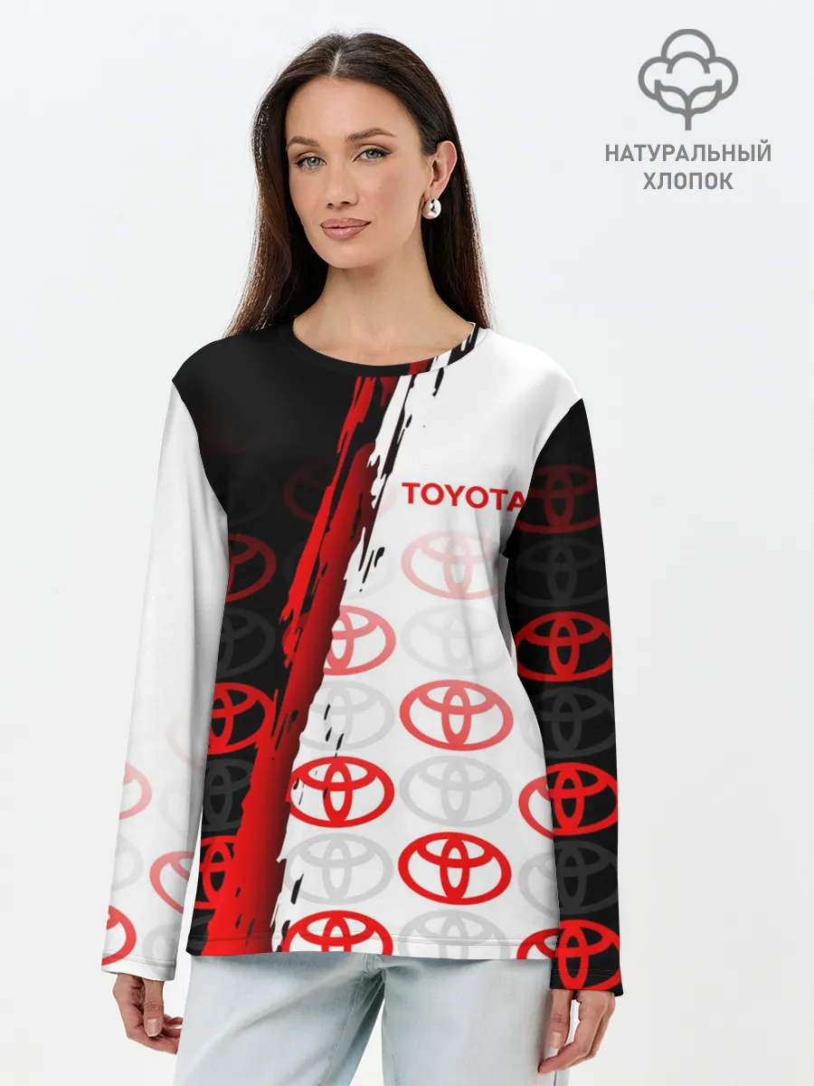 Лонгслив женский. Хлопок / TOYOTA SPORT / GRUNGE / ГРАНЖ