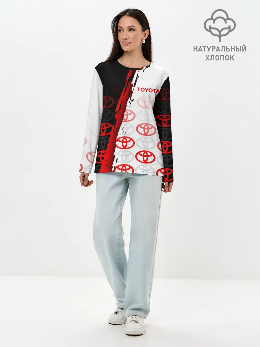 Лонгслив женский. Хлопок / TOYOTA SPORT / GRUNGE / ГРАНЖ