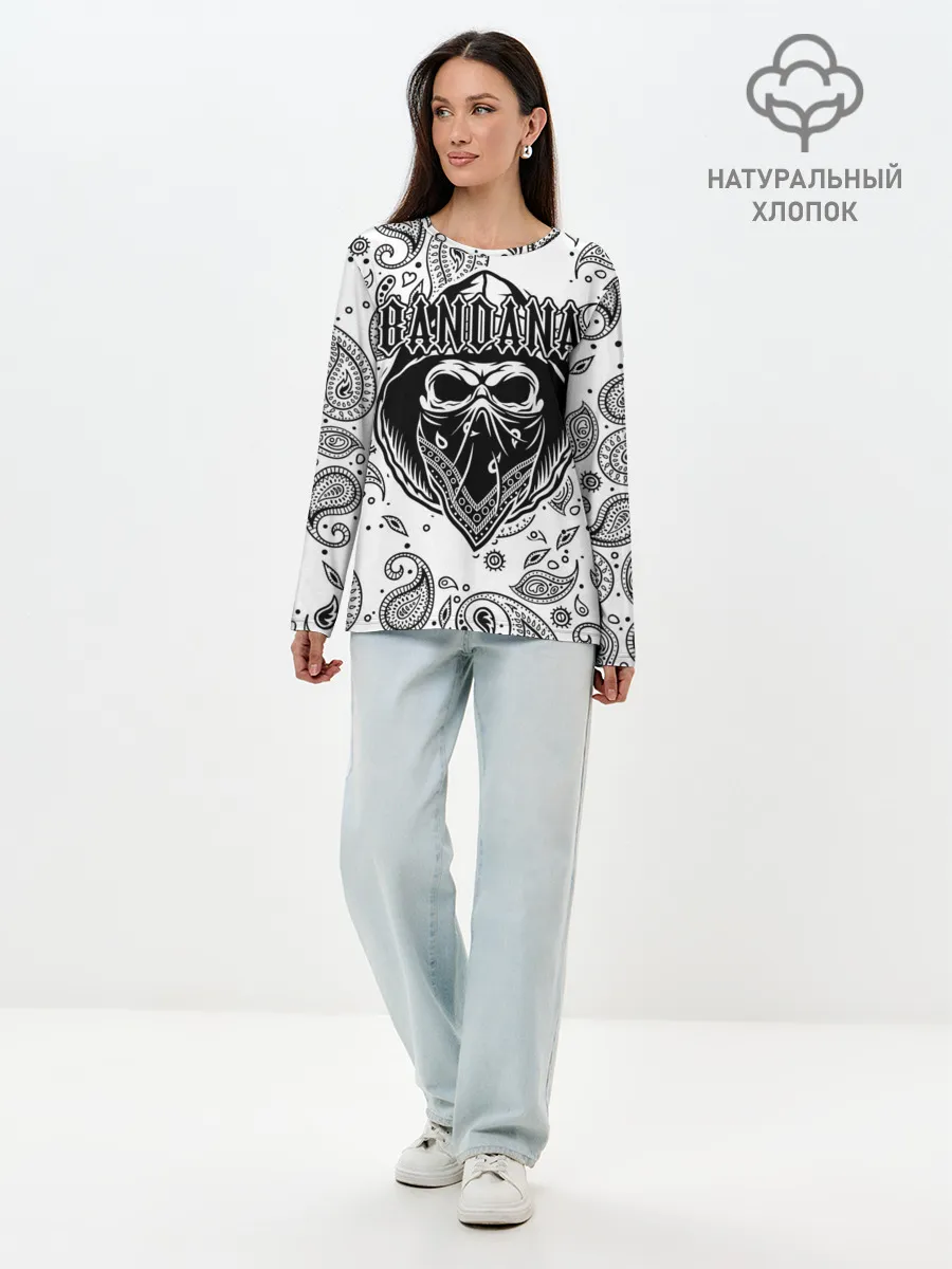 Лонгслив женский. Хлопок / BANDANA