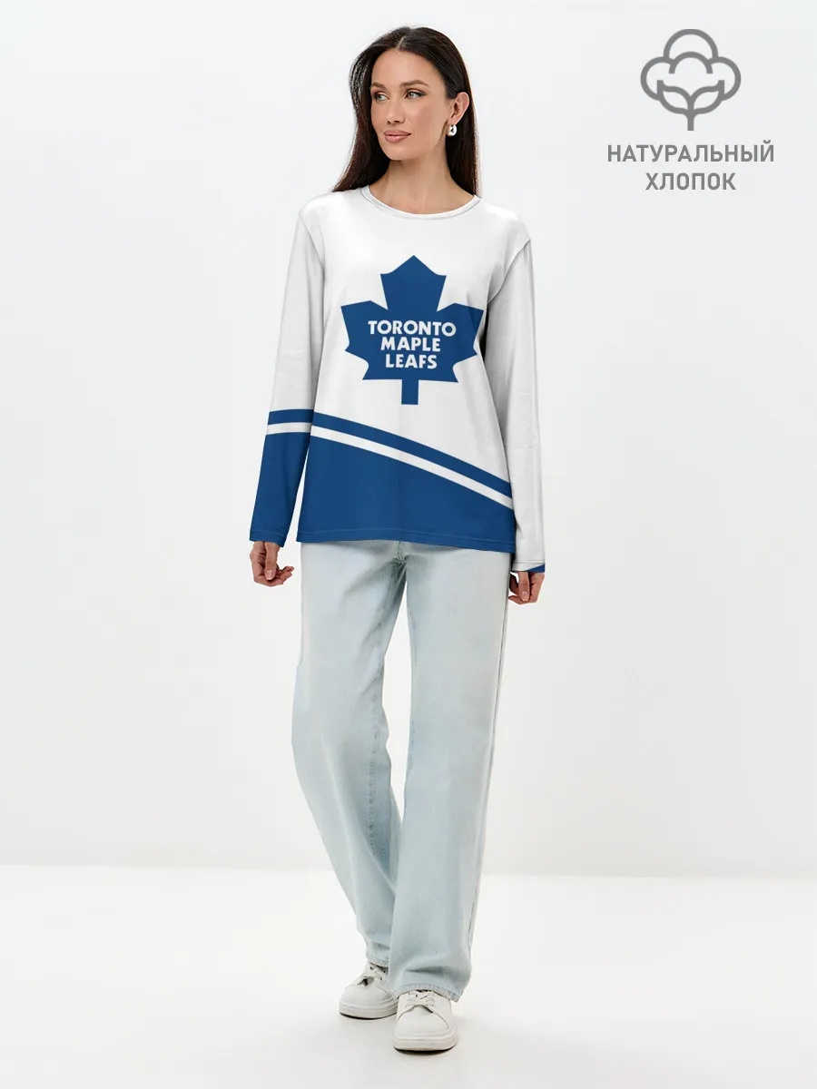 Лонгслив женский. Хлопок / Toronto Maple Leafs | Торонто Мейпл Лифс