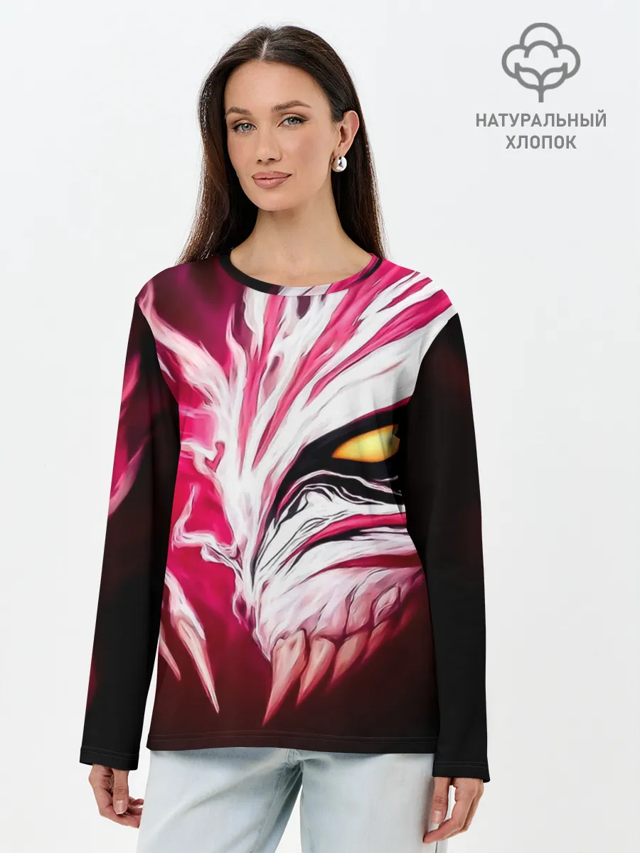Лонгслив женский. Хлопок / Маска пустого Блич