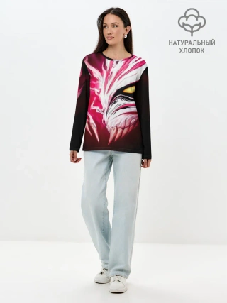 Лонгслив женский. Хлопок / Маска пустого Блич