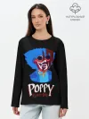 Лонгслив женский. Хлопок / Poppy Playtime, Huggy Wuggy