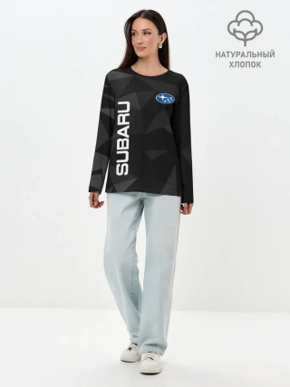 Лонгслив женский. Хлопок / Subaru | Субару | Авто