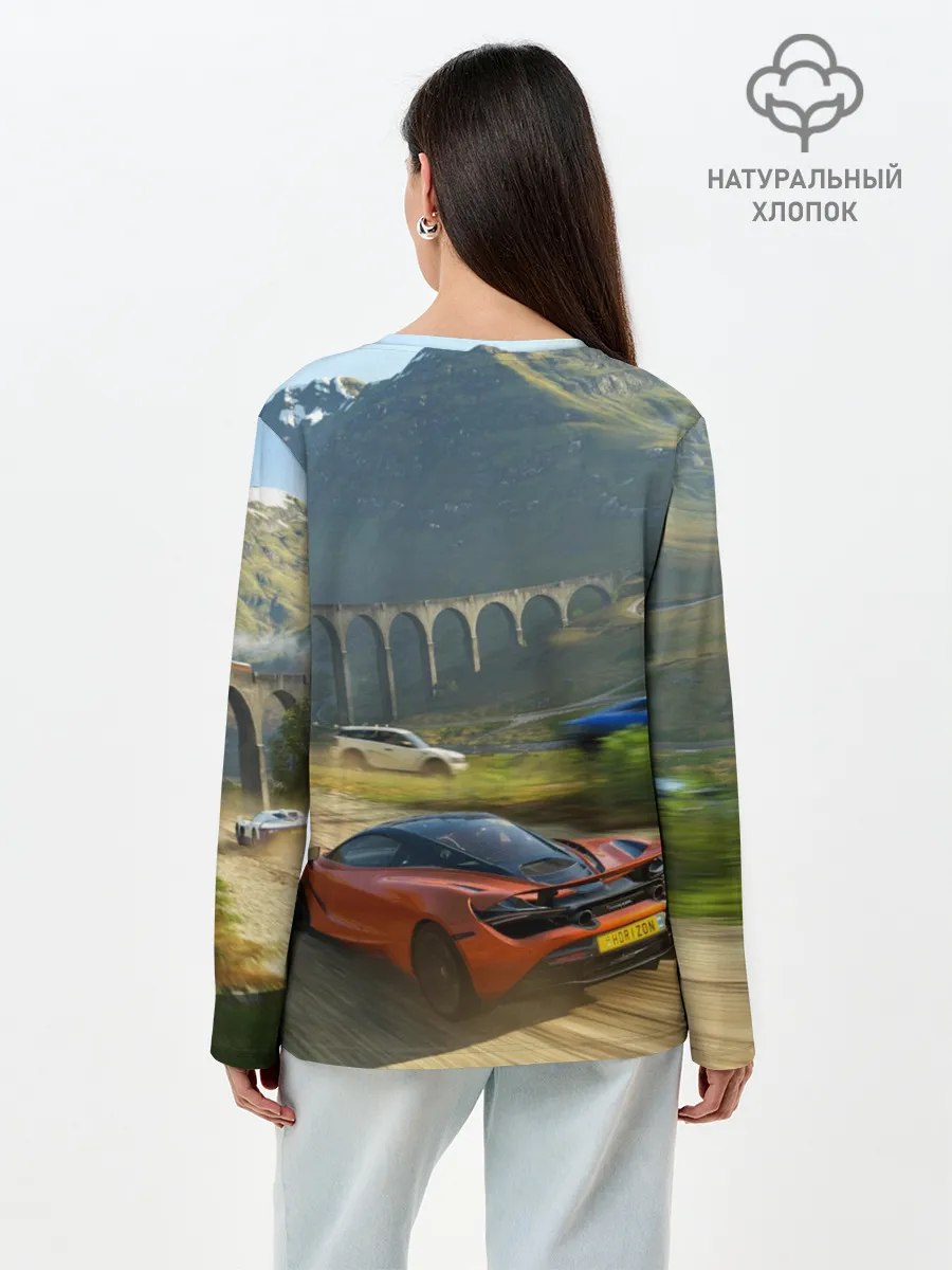 Лонгслив женский. Хлопок / Forza Horizon 5, игра