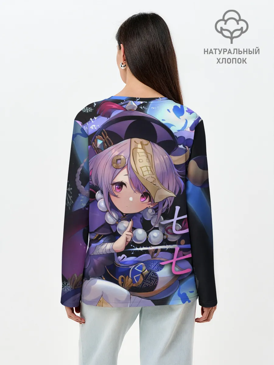 Лонгслив женский. Хлопок / Genshin Impact: Qiqi
