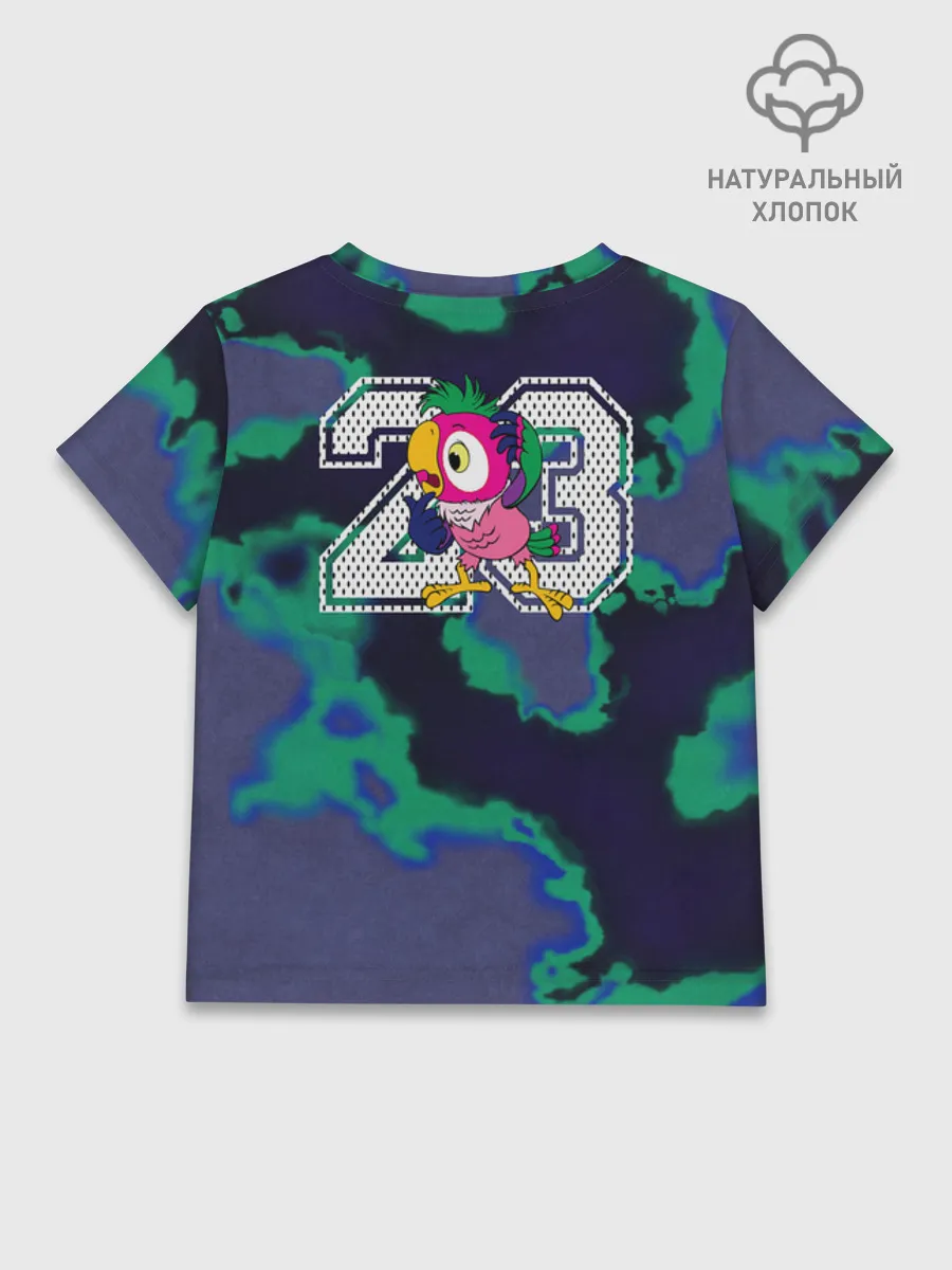 Детская футболка хлопок / Попугай Кеша Violet