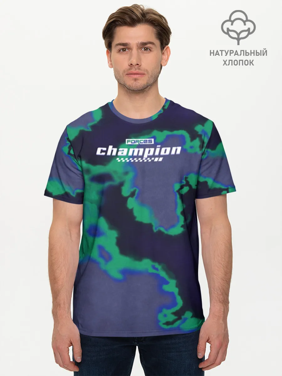 Мужская базовая футболка хлопок / Попугай Кеша Violet