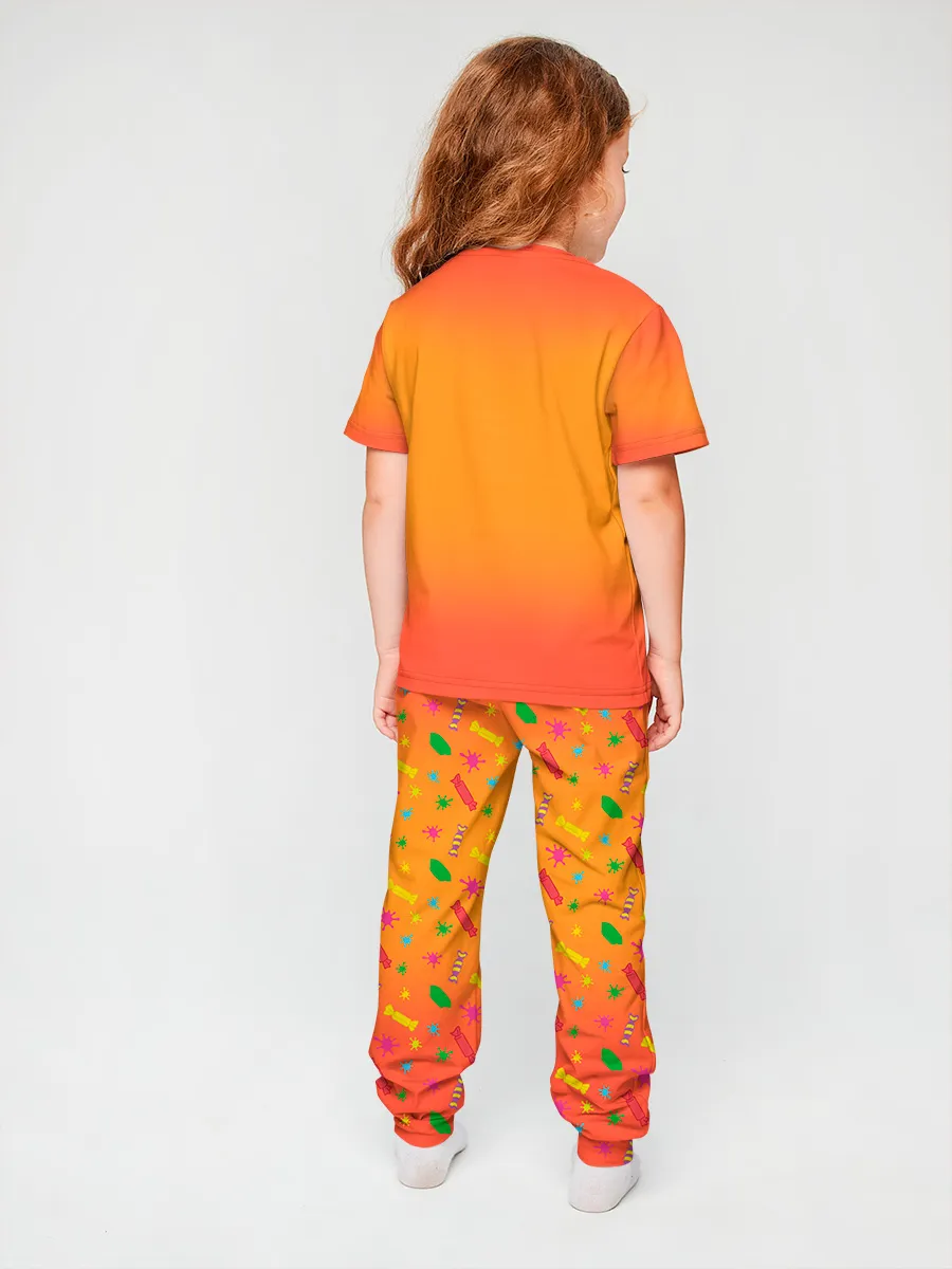 Детская пижама с брюками хлопок / Простоквашино Orange