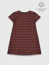 Детское платье хлопок / Красный паттерн