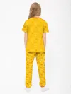 Детская пижама с брюками хлопок / Детская пижама дизайн P032_CheepYellow