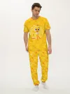 Мужская пижама с брюками / Мужская пижама дизайн P032_CheepYellow