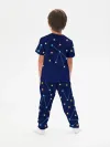 Детская пижама с брюками хлопок / Цветняшки WolfyDarkBlue