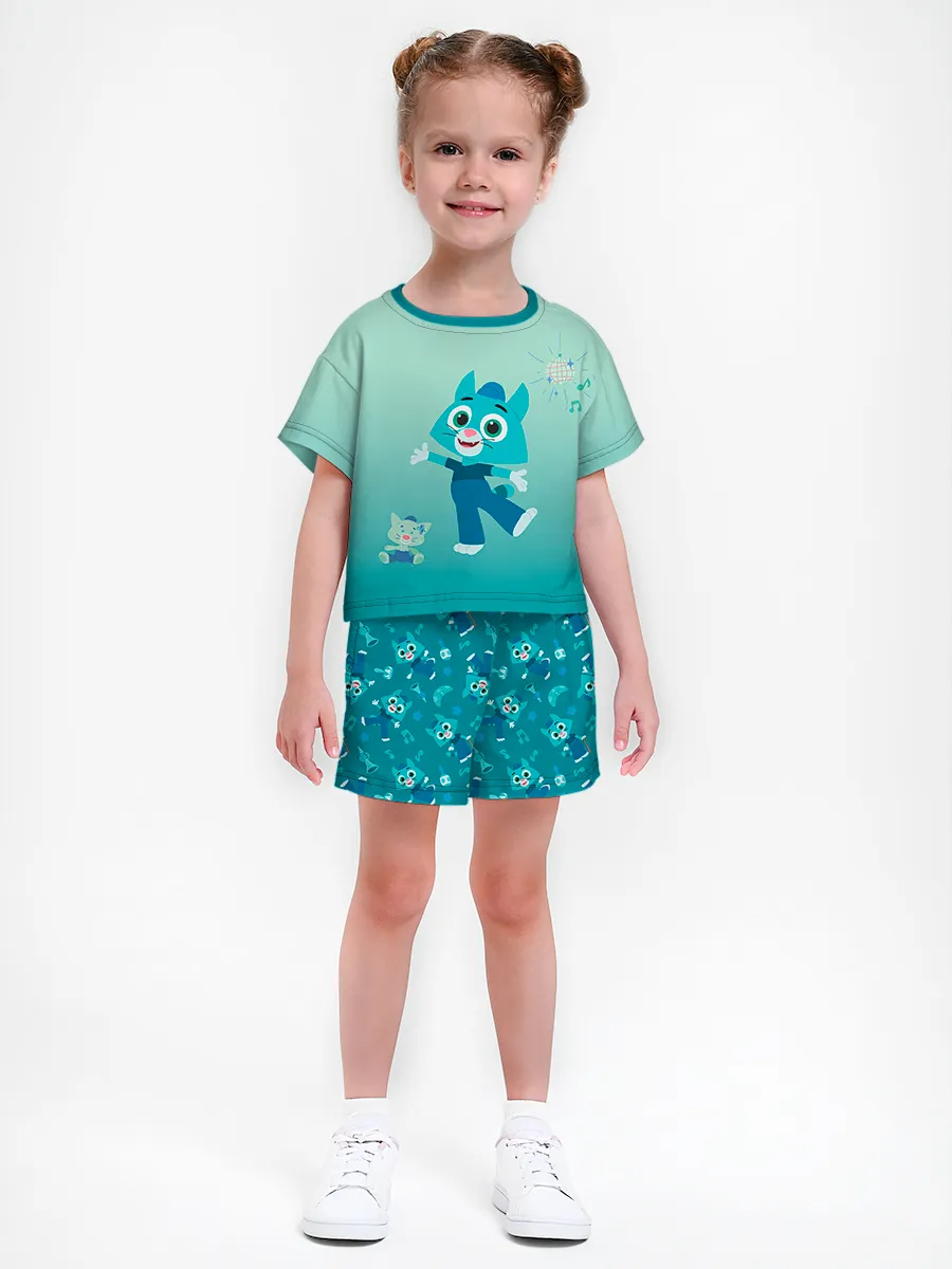 Девочкина пижама с шортами / Цветняшки MeowserFlat