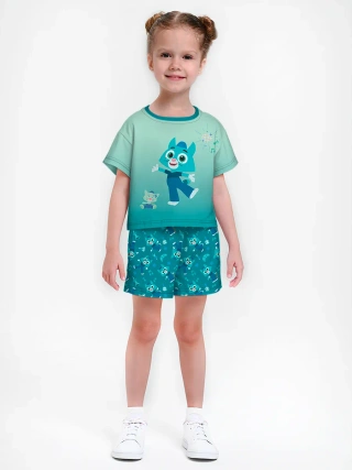 Девочкина пижама с шортами / Цветняшки MeowserFlat