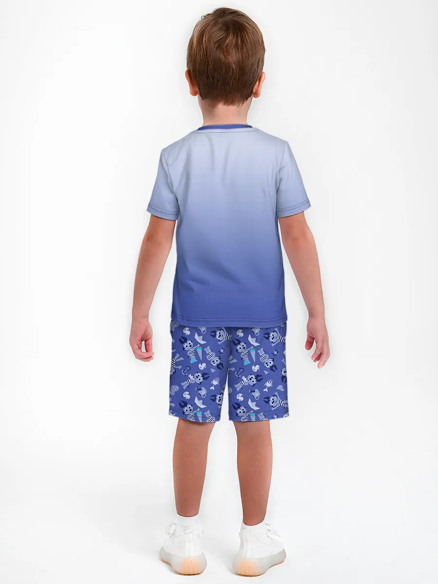 Детская пижама с шортами / Цветняшки WolfyFlat