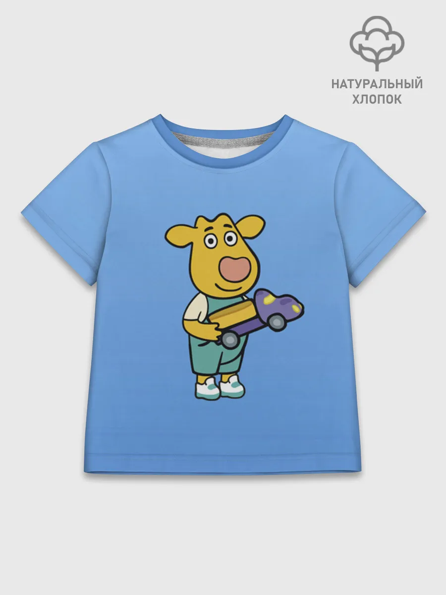 Детская футболка хлопок / Оранжевая корова BoBlue