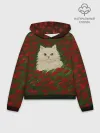 Худи женский оверсайз хлопок / CatRedGreen