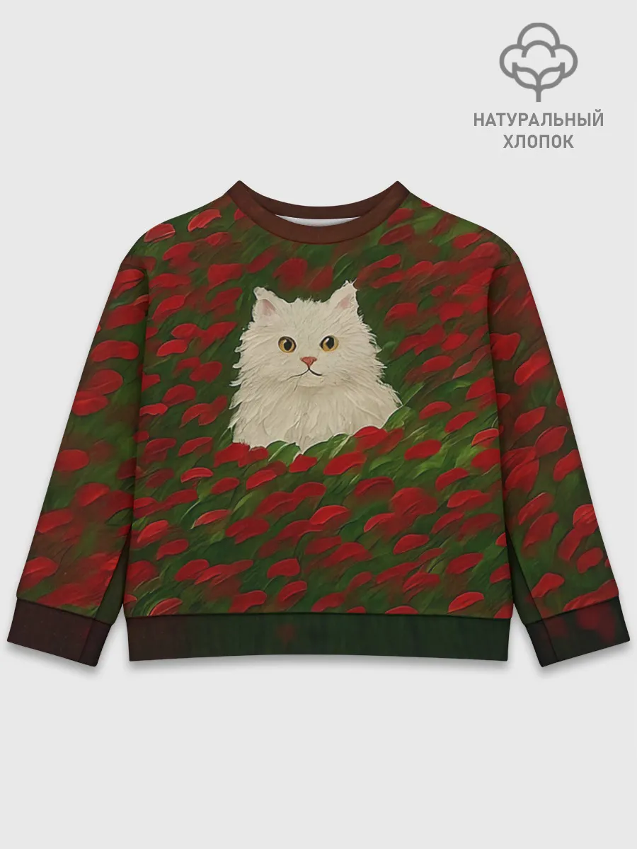 Детский свитшот хлопок / CatRedGreen