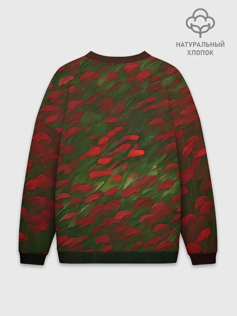 Мужской свитшот оверсайз хлопок / CatRedGreen