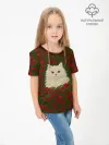 Детская футболка хлопок / CatRedGreen