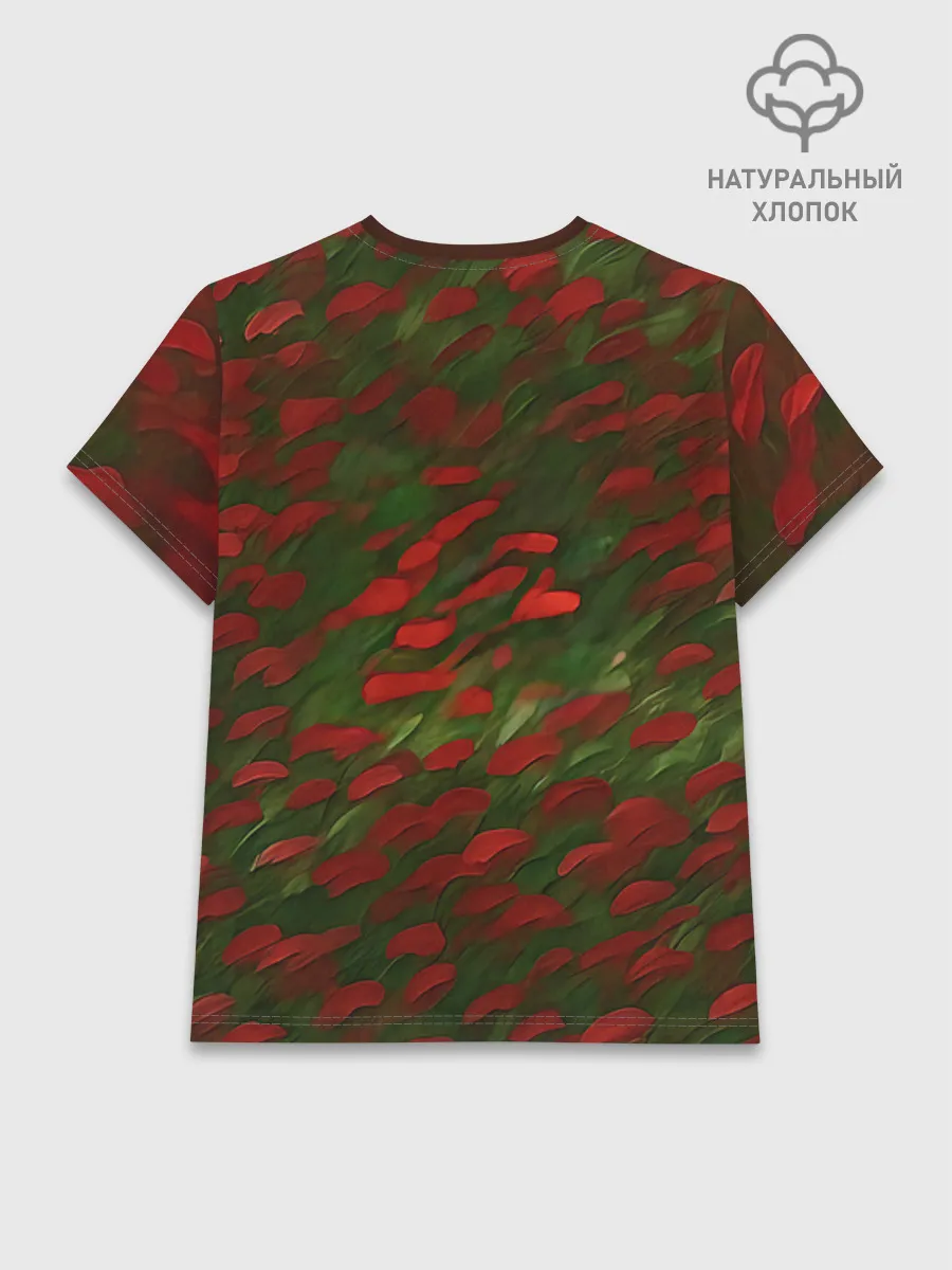 Женская базовая футболка хлопок / CatRedGreen