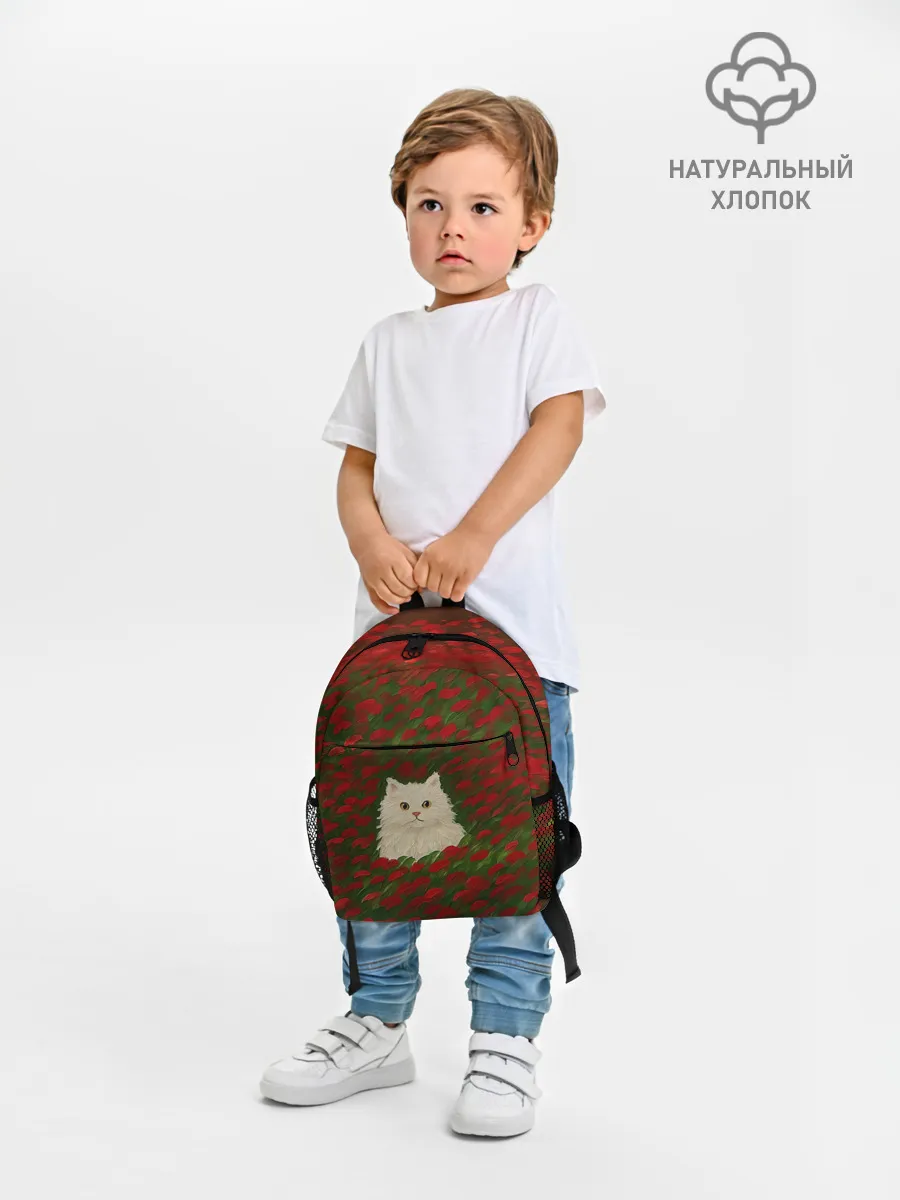 Рюкзак детский джинсовый / CatRedGreen