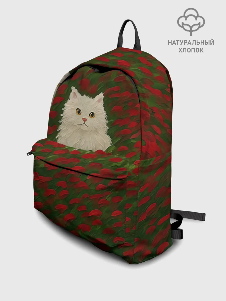 Рюкзак взрослый джинсовый / CatRedGreen