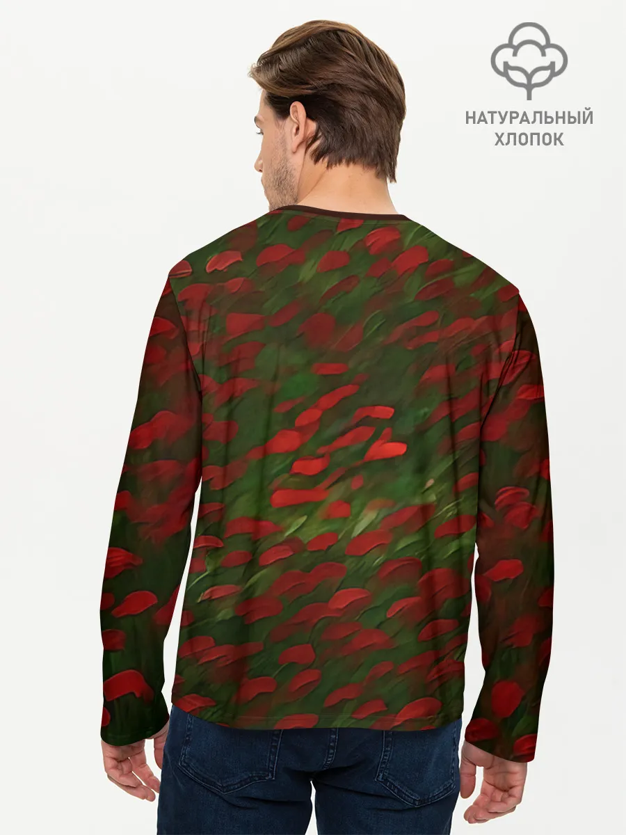 Мужской лонгслив хлопок / CatRedGreen