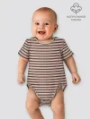 Боди для малышей / Полоска Ретро brown