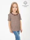 Детская футболка хлопок / Полоска Ретро brown