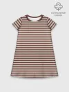 Детское платье хлопок / Полоска Ретро brown
