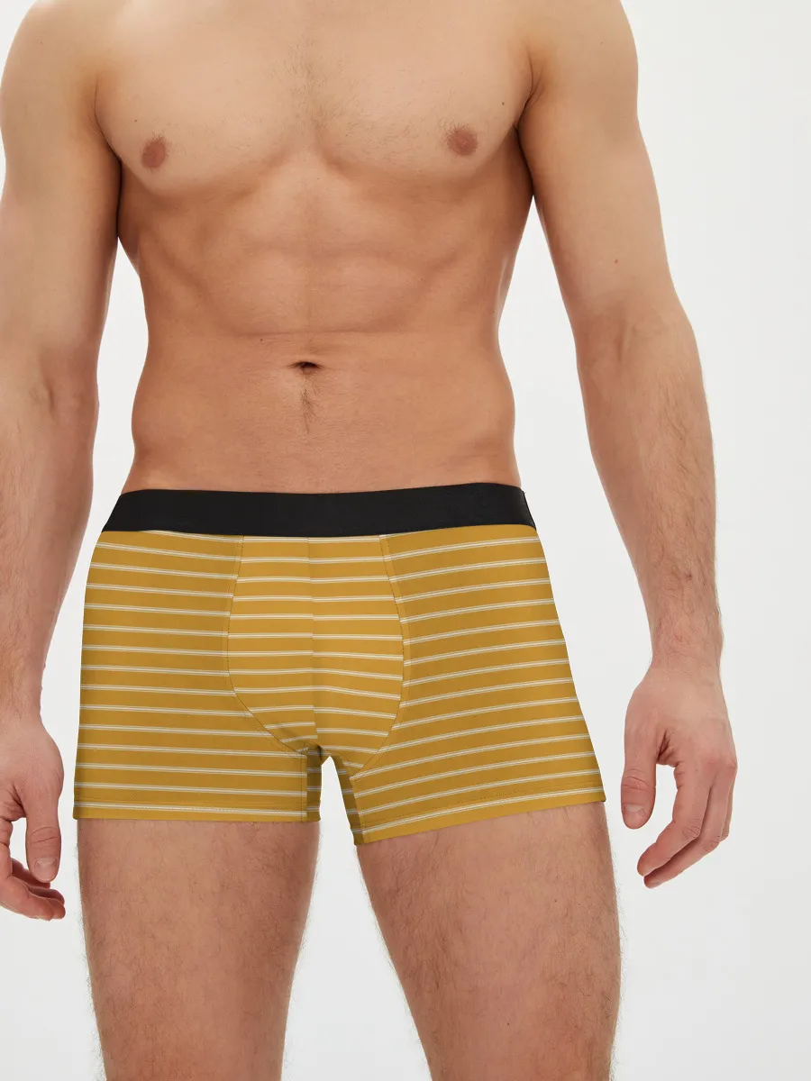 Мужские боксеры / Полоска Ретро жёлтая