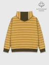 Худи мужской база хлопок / Полоска Ретро жёлтая
