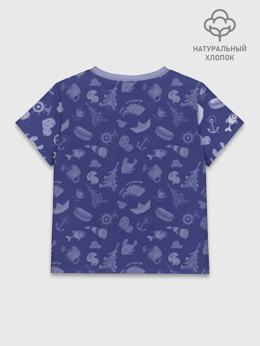 Детская футболка хлопок / Цветняшки WolfyBlue
