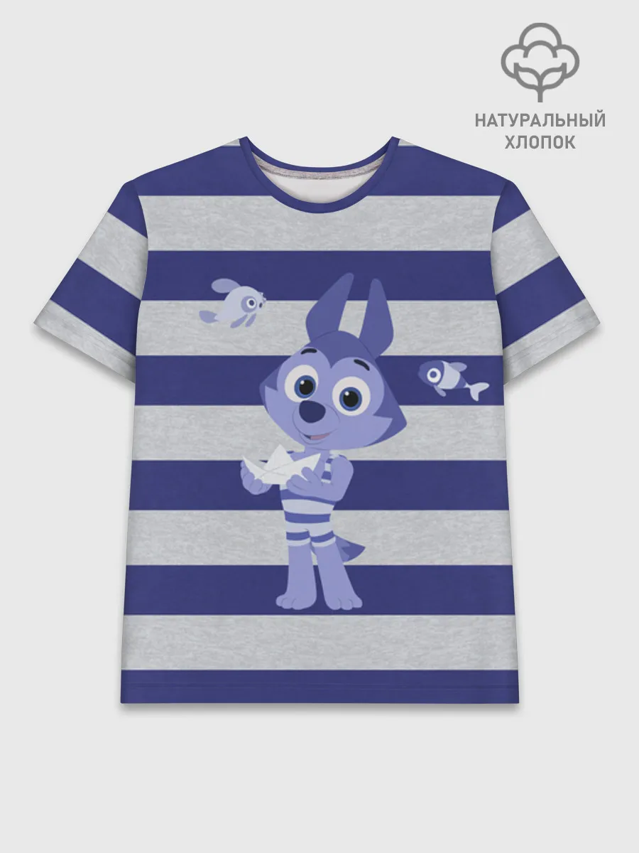 Мужская базовая футболка хлопок / Цветняшки BlueStrips