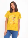 Женская базовая футболка хлопок / Цветняшки Yellow