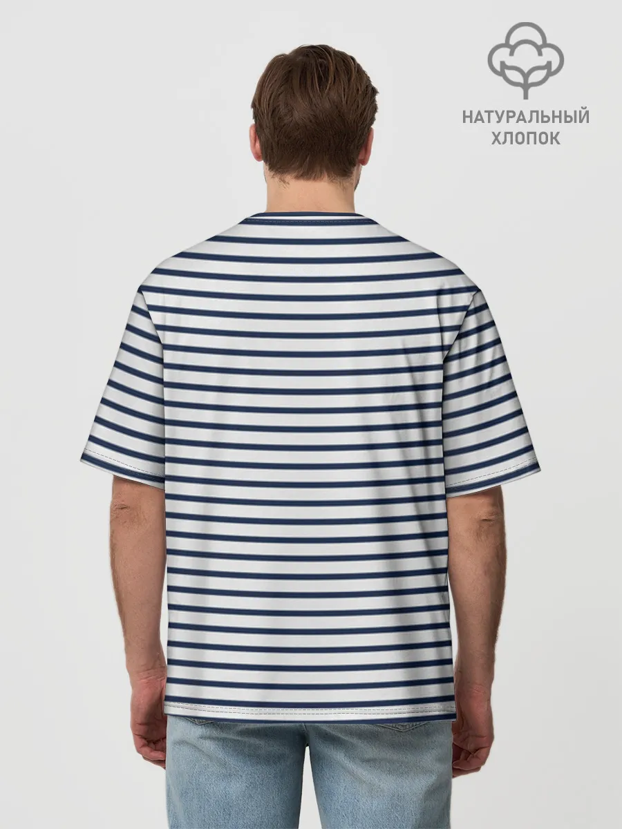 Футболка Мужская оверсайз премиум / Тельняшка