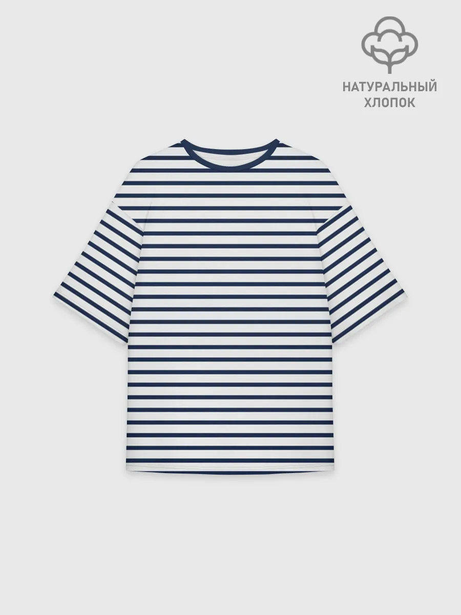 Футболка женская оверсайз премиум / Тельняшка