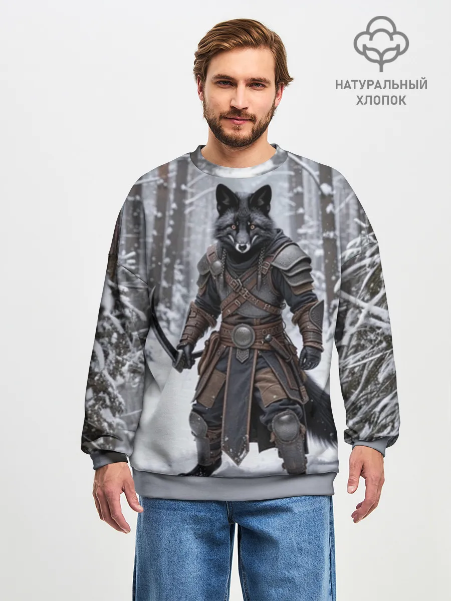 Мужской свитшот оверсайз хлопок / Сургут место силы