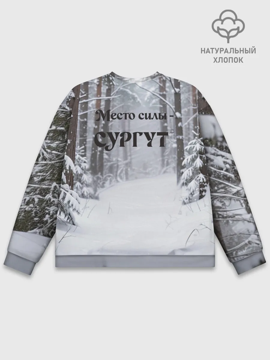 Мужской свитшот база хлопок / Сургут место силы