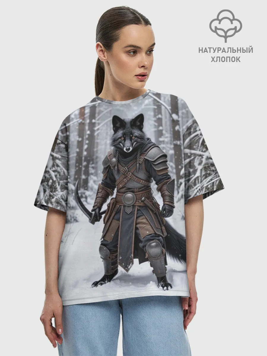 Женская футболка оверсайз хлопок / Сургут место силы