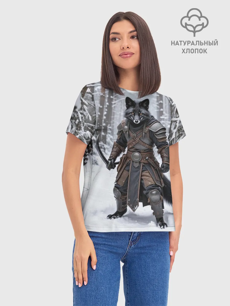 Женская базовая футболка хлопок / Сургут место силы