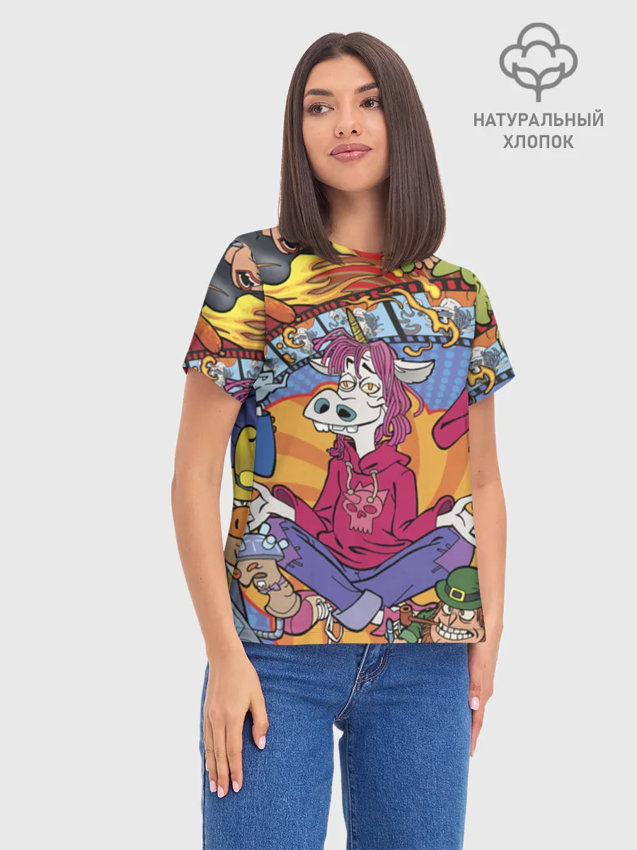 Женская базовая футболка хлопок / Корней Korney