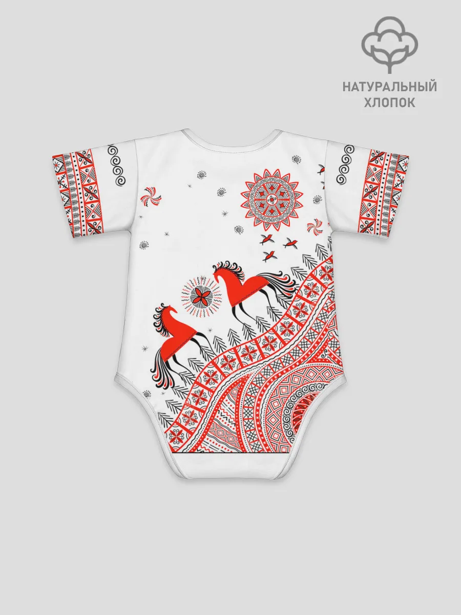 Боди для малышей / Мезенская роспись Horse Kids