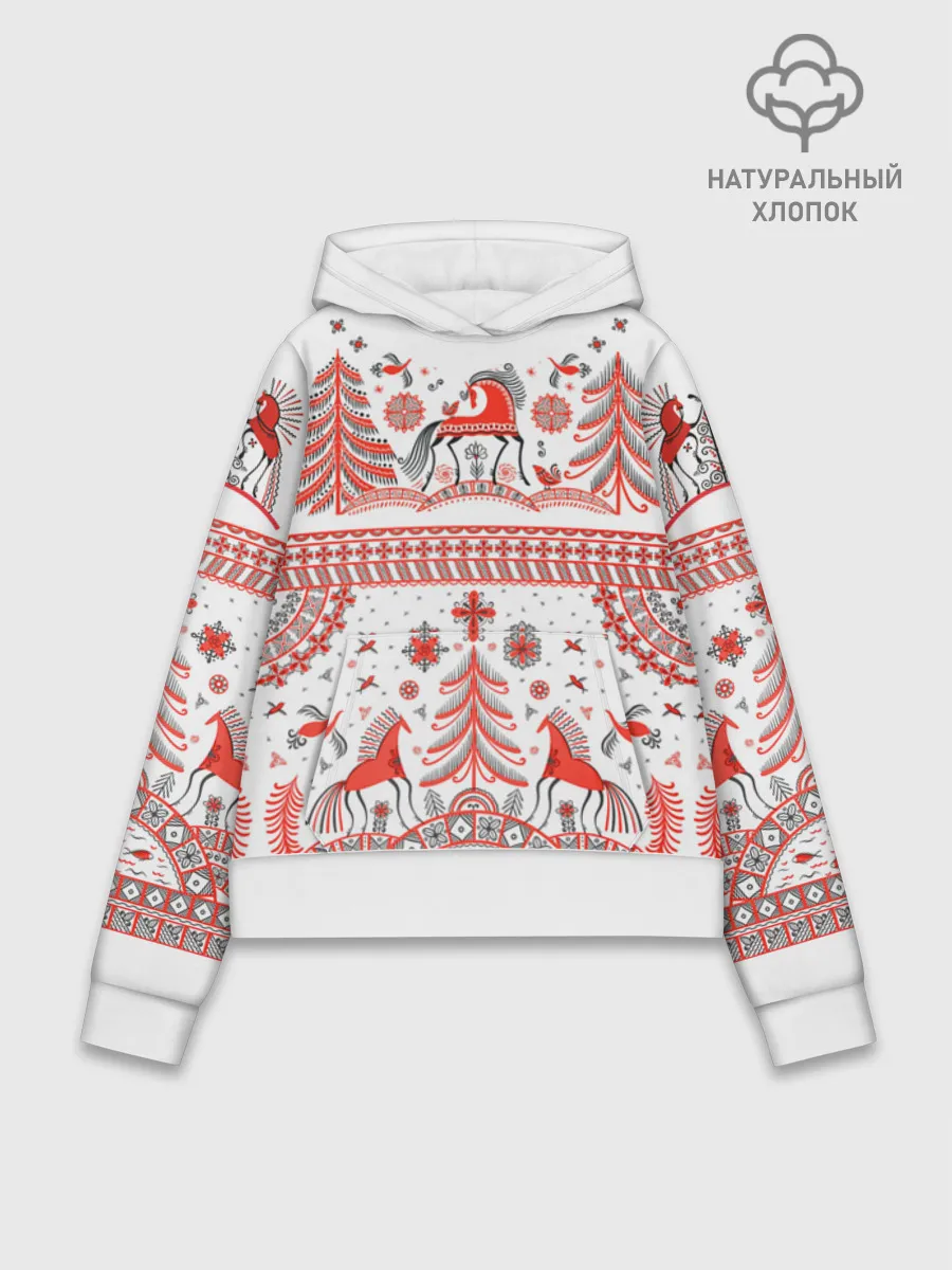 Худи женский база хлопок / MezenHorse woman