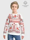 Детский свитшот хлопок / Мезенская роспись Horse kids