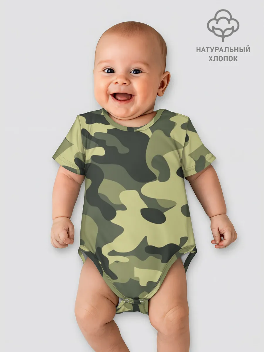 Детское боди / Камуфляж Хаки