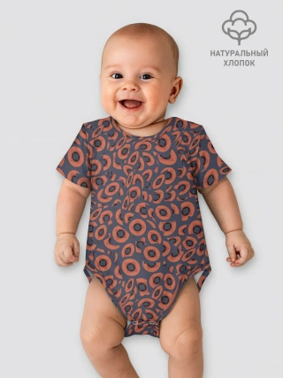 Детское боди / Абстракция квадраты и круги