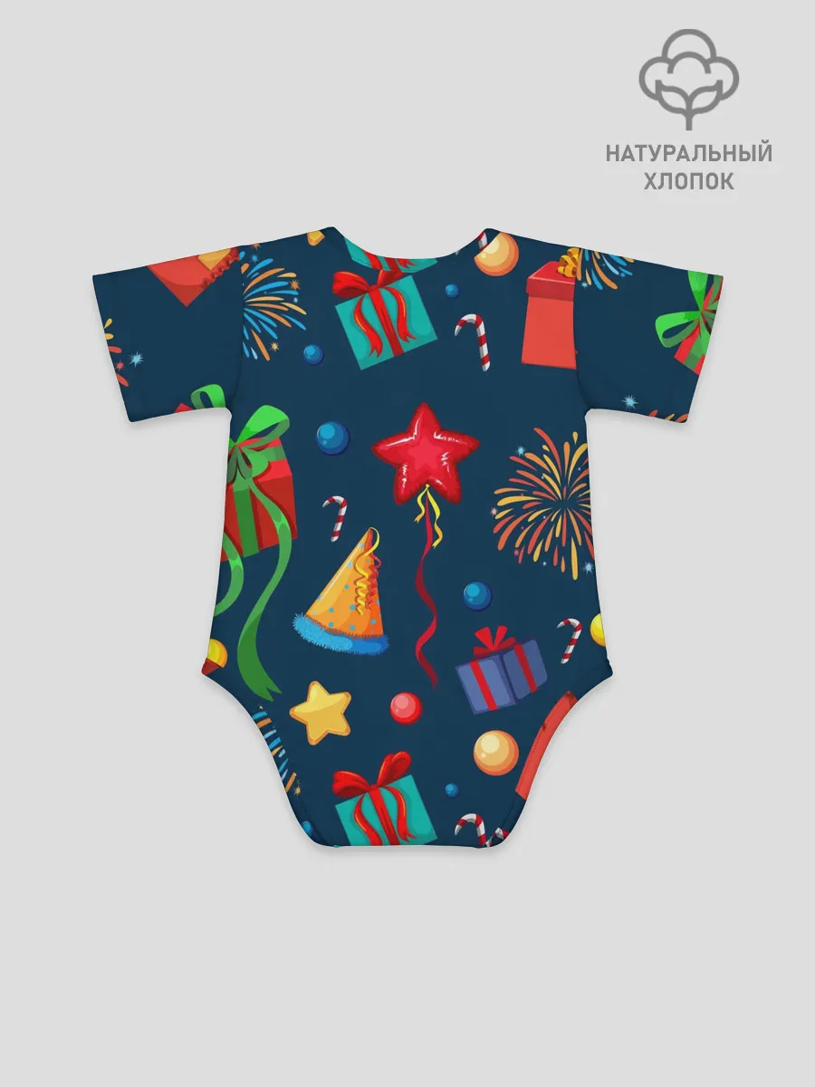 Детское боди / Новогодний Паттерн!